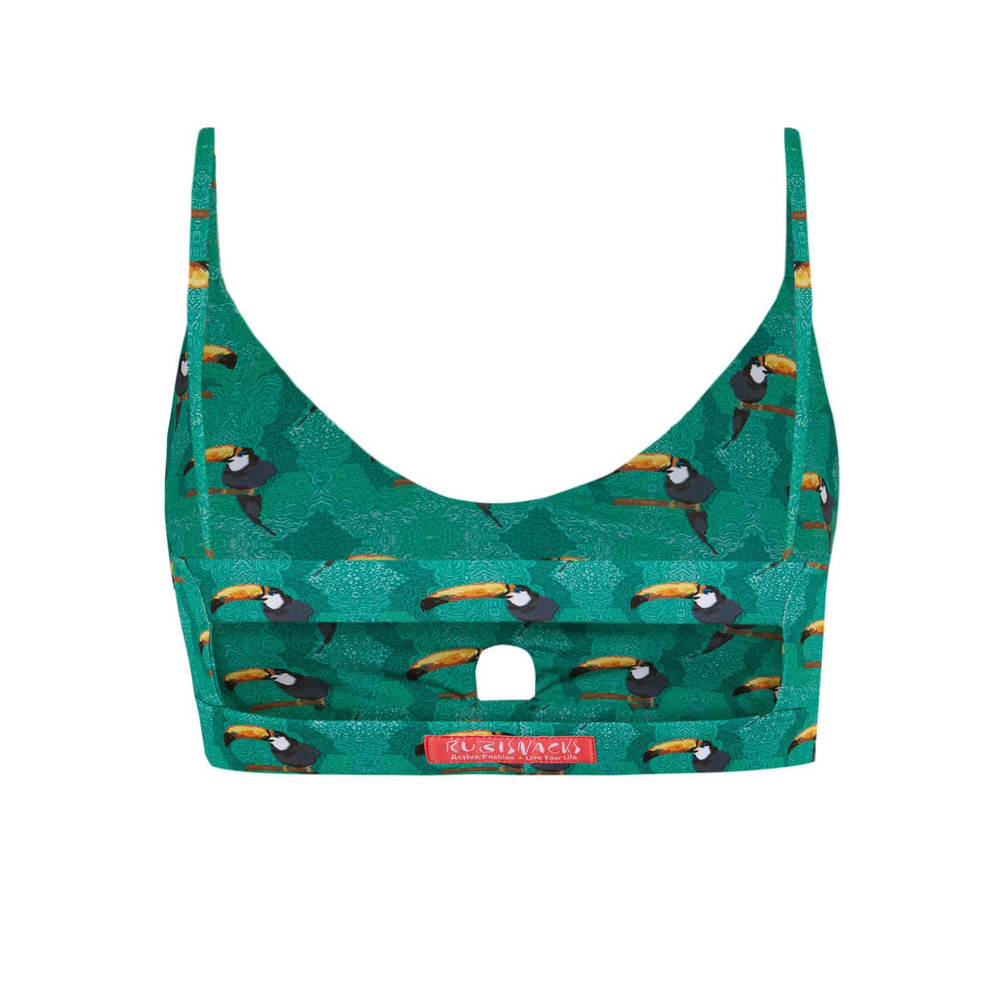 Green Jungle Toucan Artemis Sports Bra