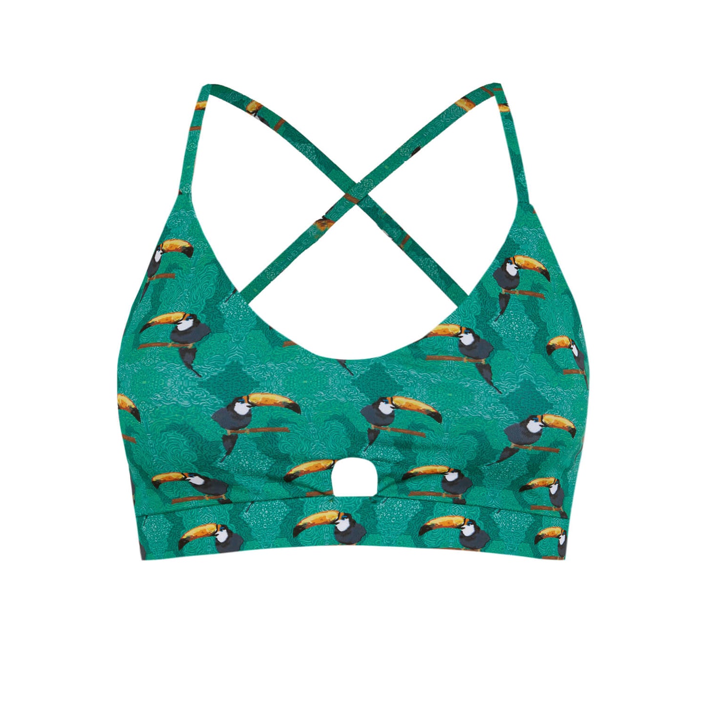 Green Jungle Toucan Artemis Sports Bra