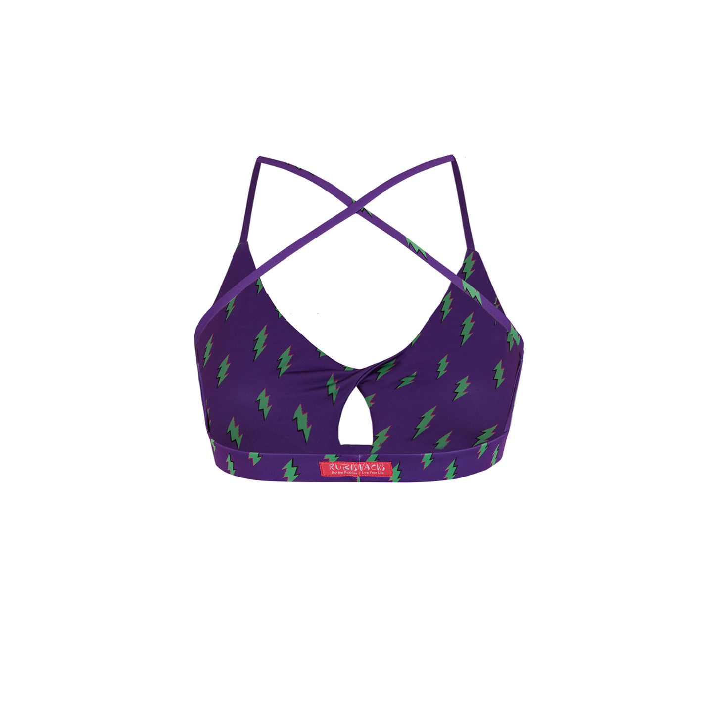 PURPLE LIGHTNING BOLT MERCURY SPORTS BRA