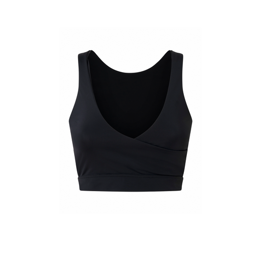 BLACK INK MINERVA REVERSIBLE CROP TOP IN ECONYL®