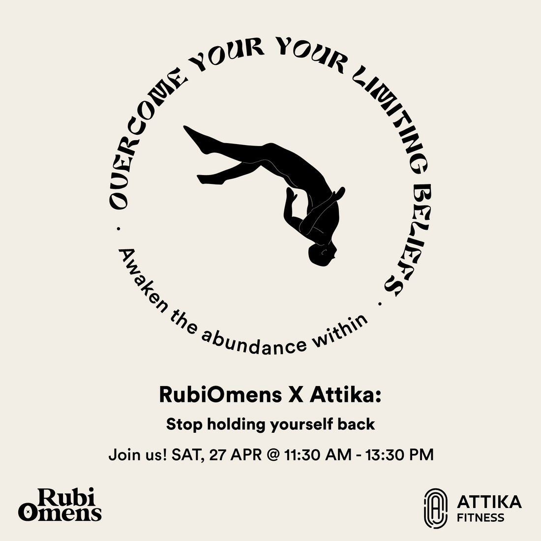 Overcoming Your Limiting Self Beliefs: A Connection Event by Rubí Omens x Attika Fitness