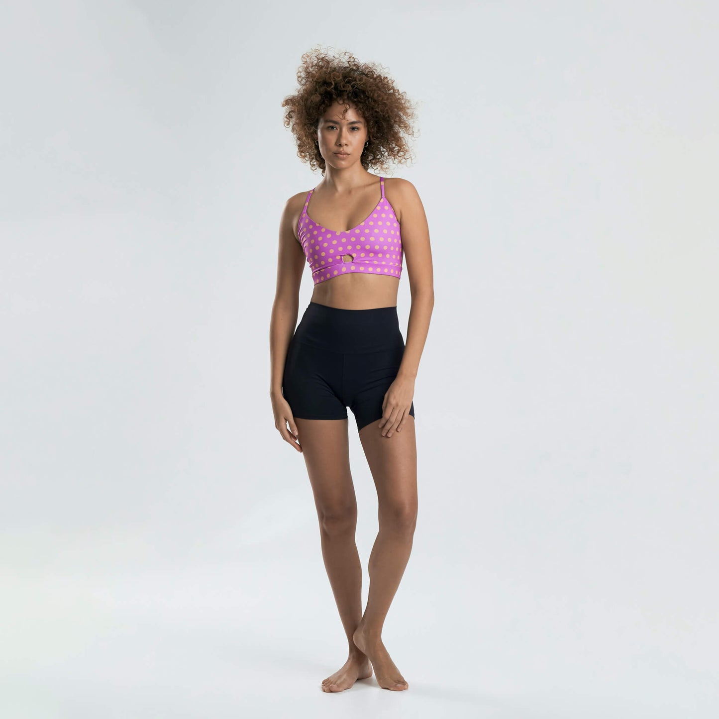 Sevilla Pink Polka Dot Artemis Sports Bra