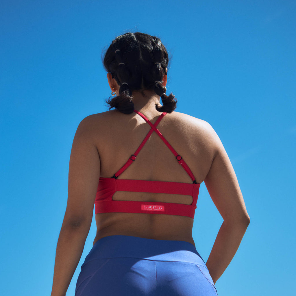 Sostenidor esportiu CORAL PINK ARTEMIS d'ECONYL®