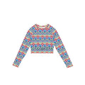 Kaleido Long Sleeve Crop Top