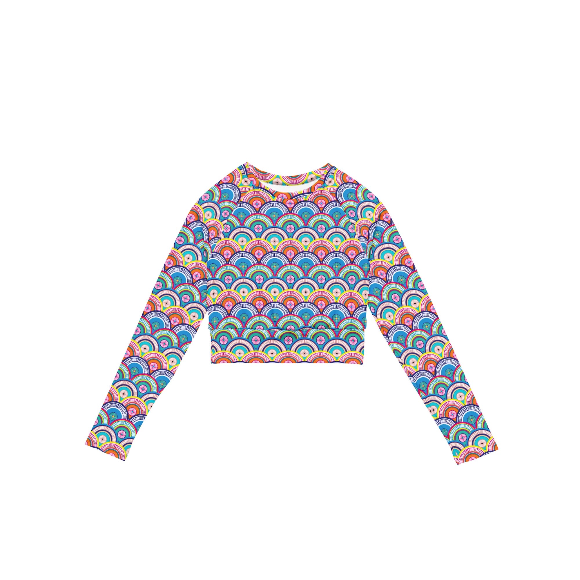 Kaleido Long Sleeve Crop Top