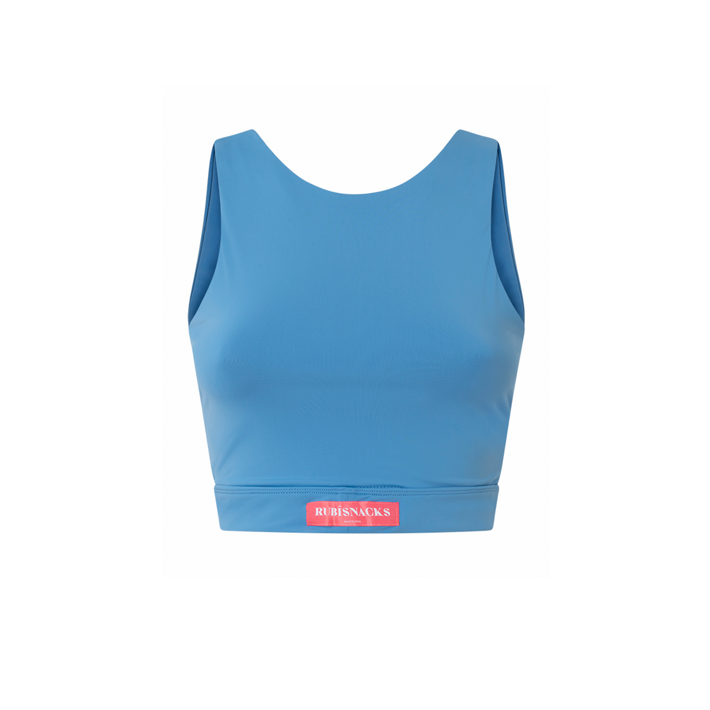 SAPPHIRE BLUE MINERVA FITNESS CROP TOP IN ECONYL®