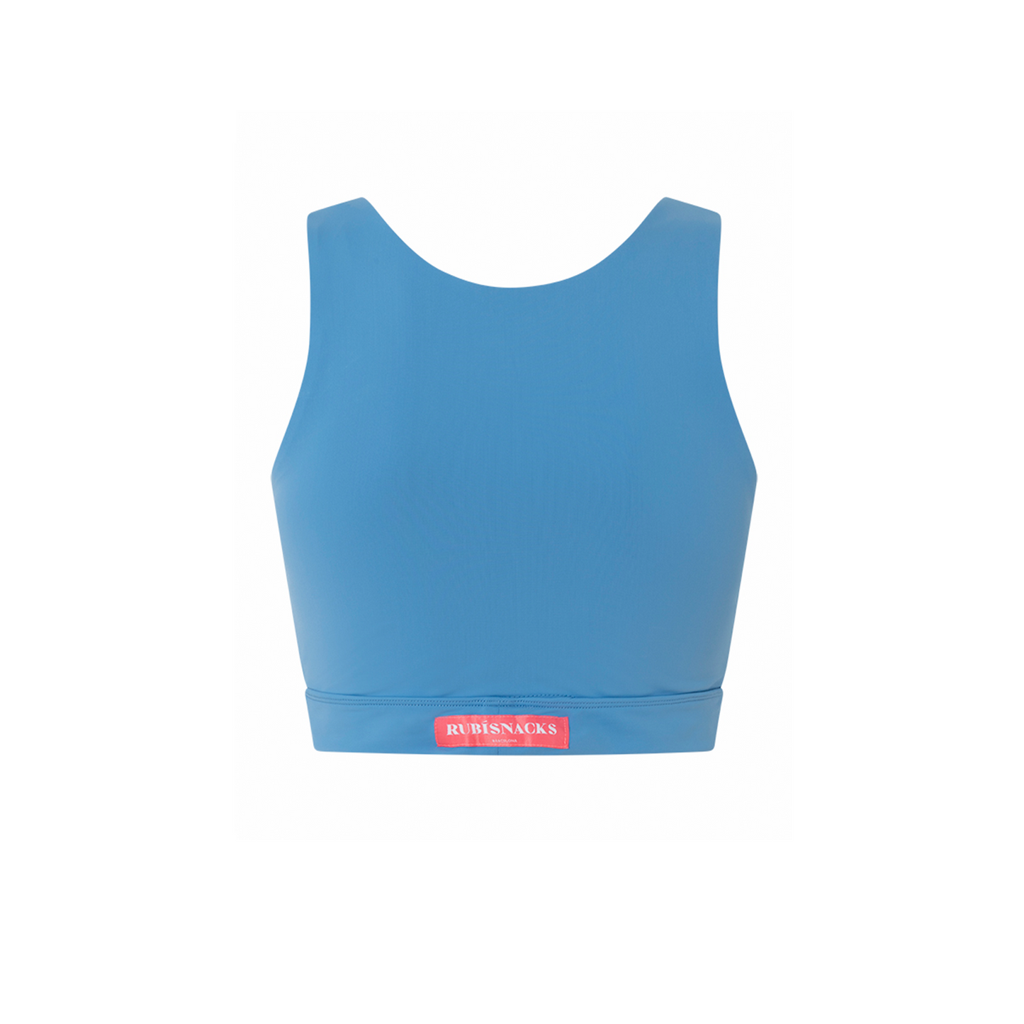 SAPPHIRE BLUE MINERVA FITNESS CROP TOP IN ECONYL®