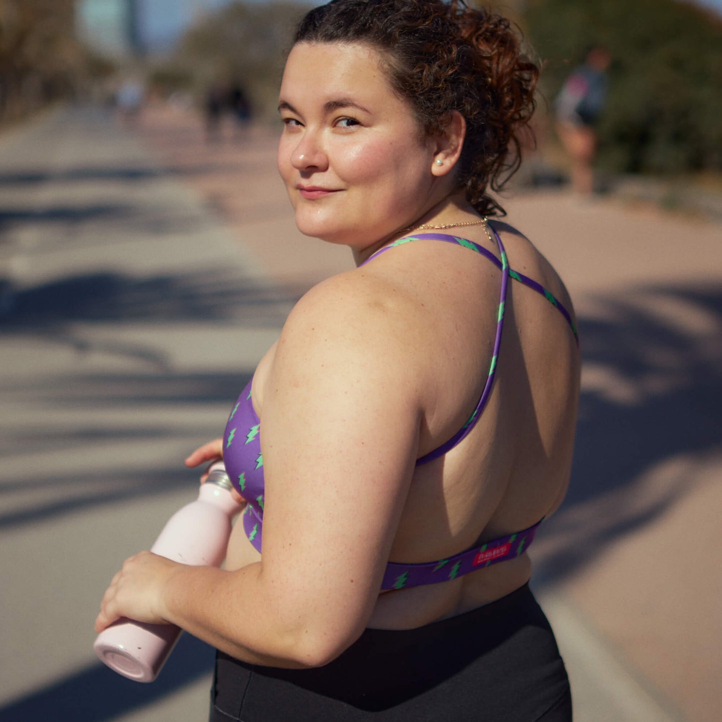 PURPLE LIGHTNING BOLT MERCURY SPORTS BRA