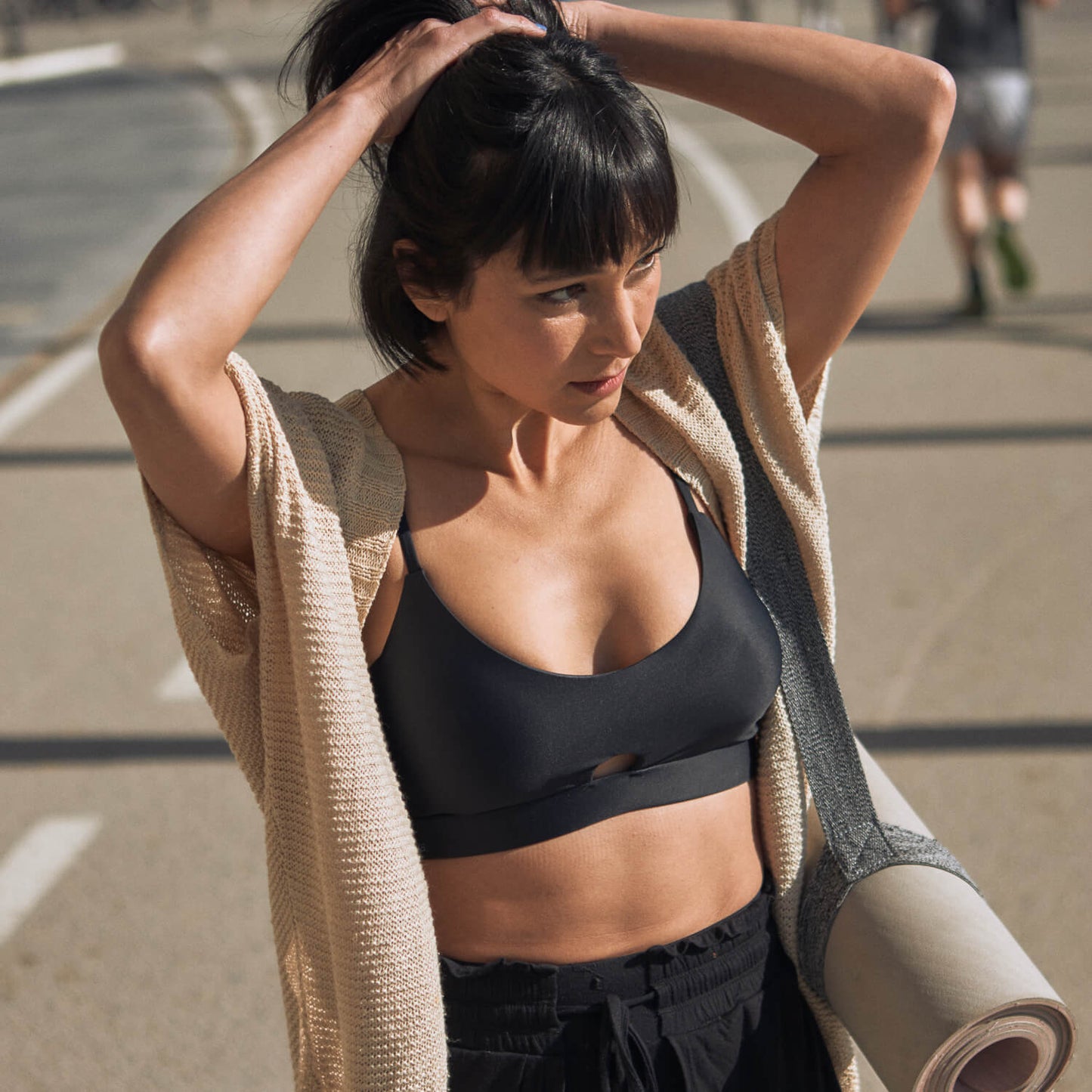 BLACK INK ARTEMIS SPORTS BRA IN ECONYL®